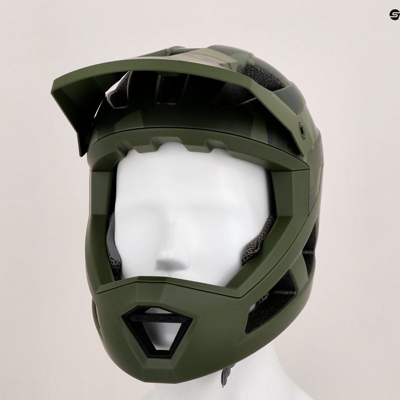 Детска велосипедна каска Endura Singletrack Full Face Youth olive green 9