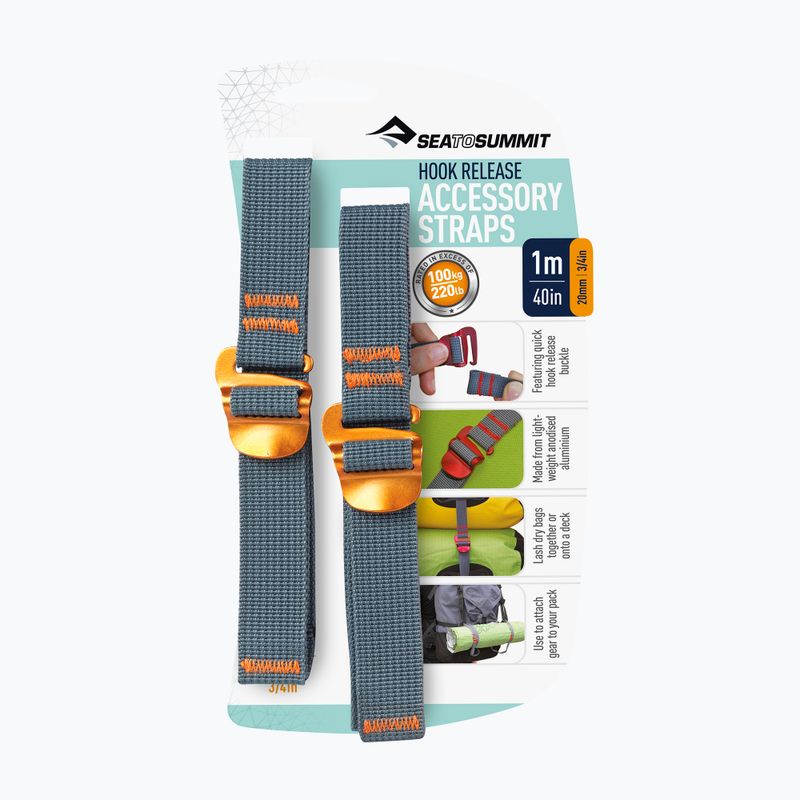 Ремъци с куки Sea to Summit Hook Release Accessory Strap 1 m yellow 2