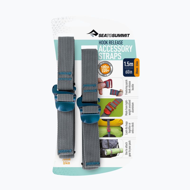 Ремъци с куки Sea to Summit Hook Release Accessory Strap 1,5 m blue 2