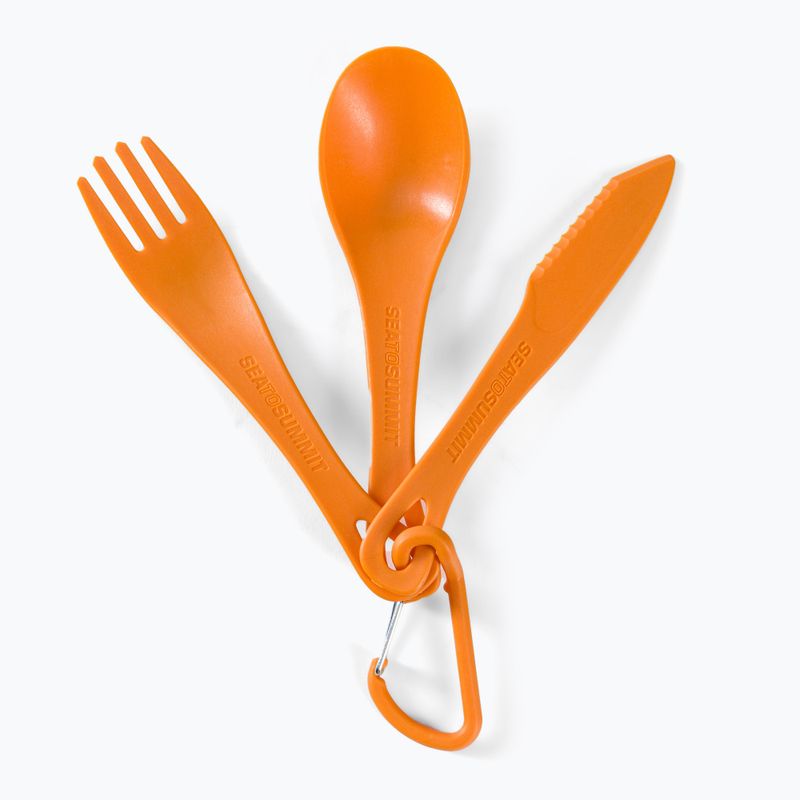 Комплект прибори за хранене Sea to Summit Delta orange ADCUTSETOR