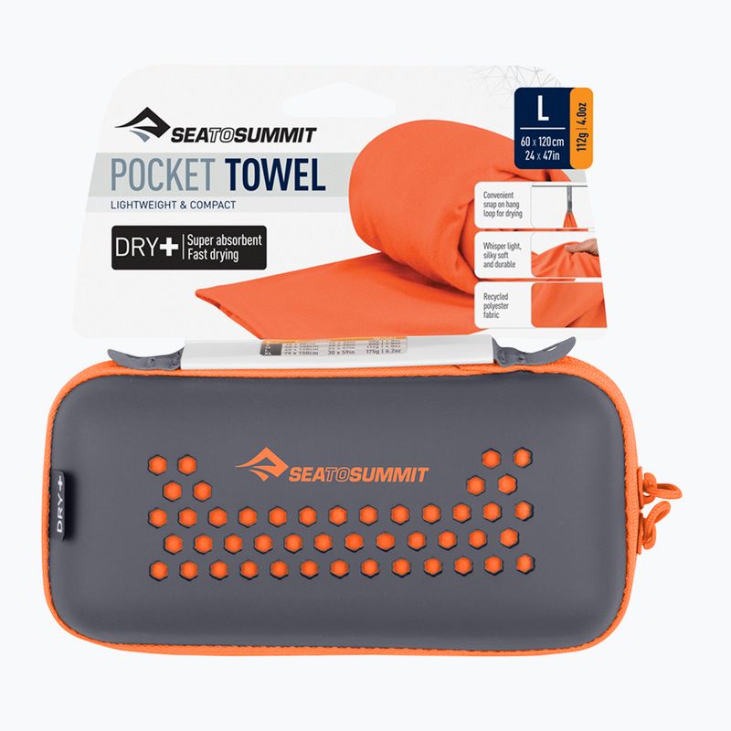 Бързосъхнеща кърпа Sea to Summit Pocket Towel L outblack orange 3