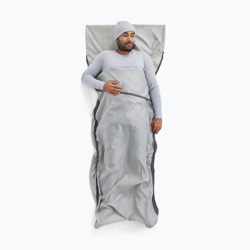 Вътрешна подложка за спален чувал Sea To Summit Silk Blend Sleeping Bag Liner Rectangular moonstruck 2