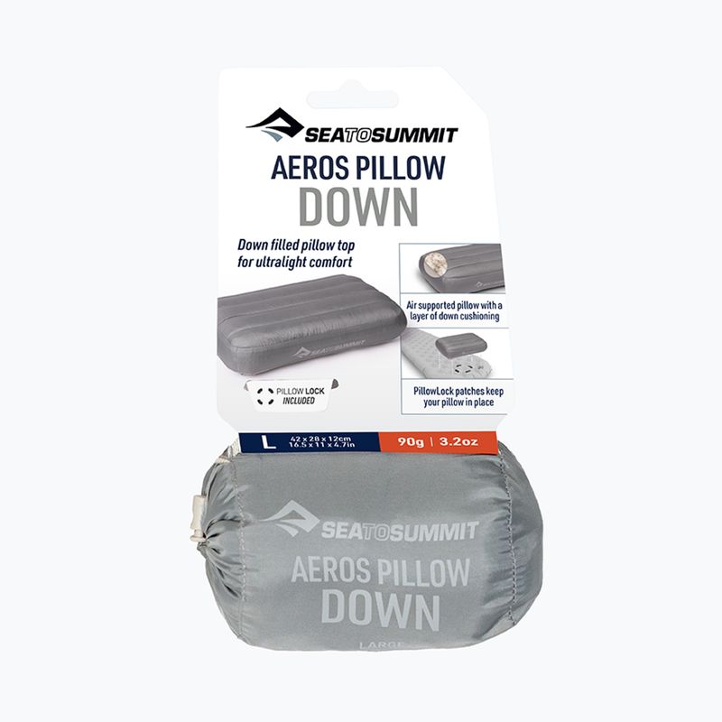 Туристическа възглавница Sea to Summit Aeros Down L neutral grey 4