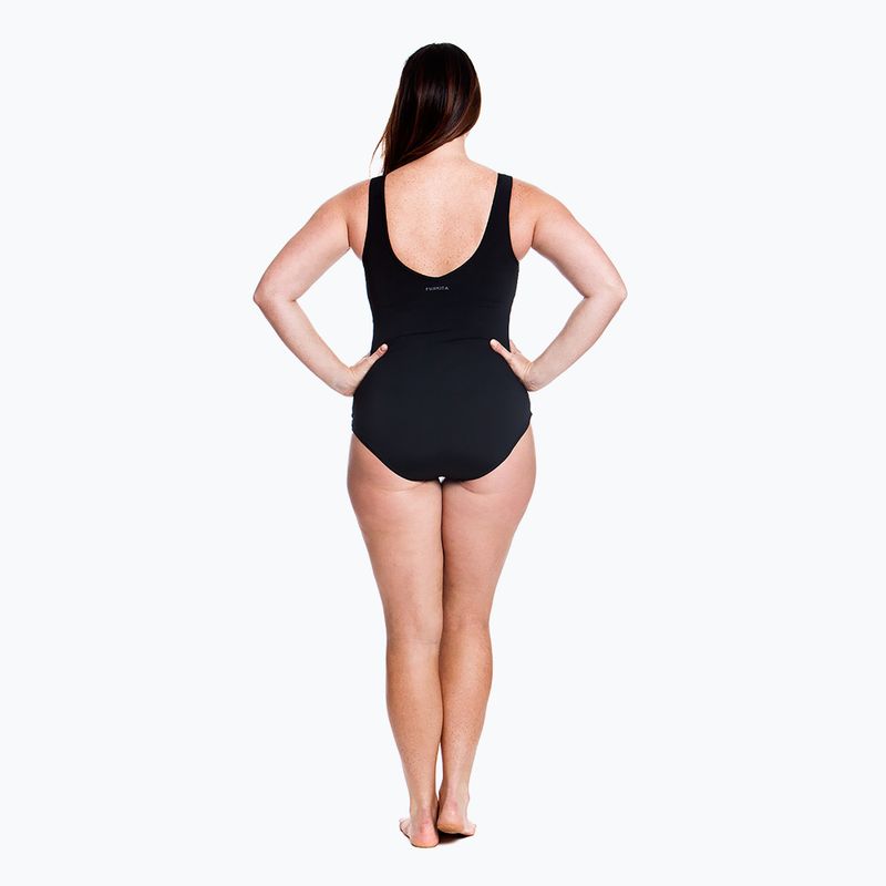 Дамски бански костюм от една част Funkita Zip Front One Piece still black 5