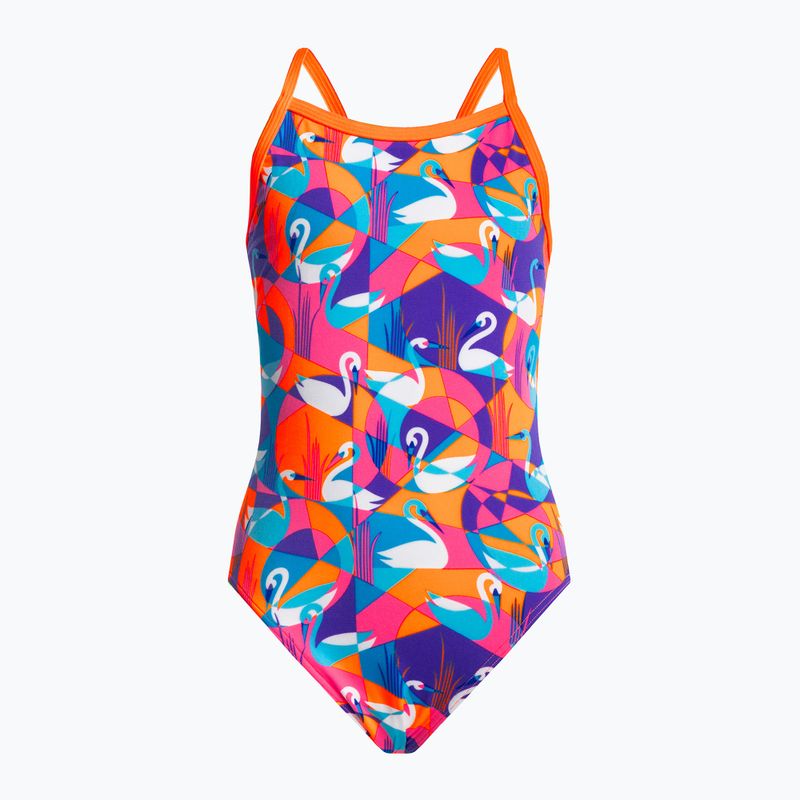 Детски бански Funkita Eco с една каишка жълто-розов FKS030G7132608