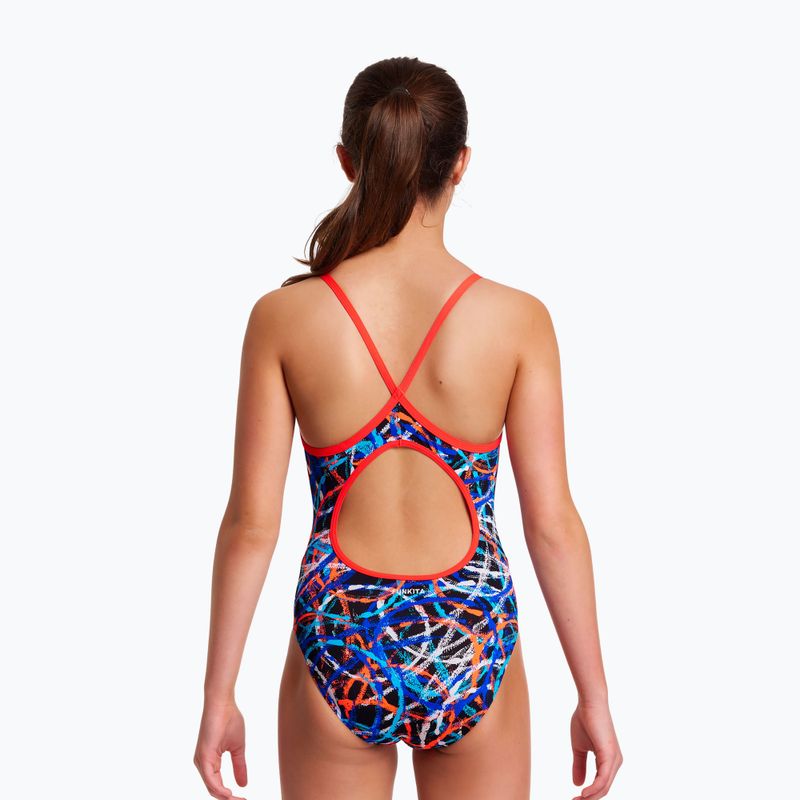 Детски бански костюм Funkita Diamond Back One Piece Spin Doctor FS11G71432 5