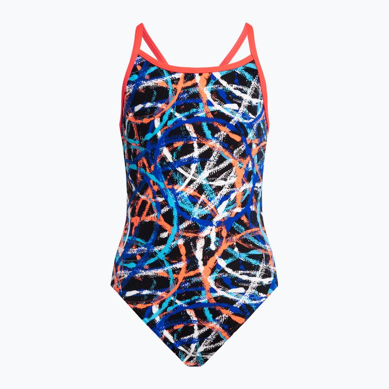 Детски бански костюм Funkita Diamond Back One Piece Spin Doctor FS11G71432