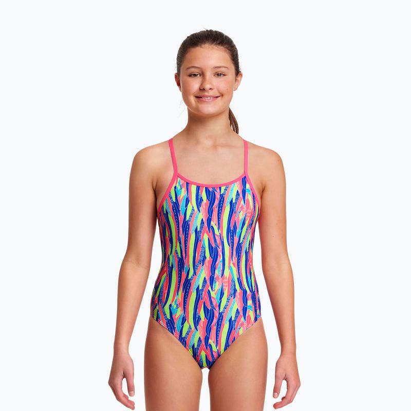 Детски бански костюм Funkita Diamond Back One Piece Wing Tips FKS033G71444 4