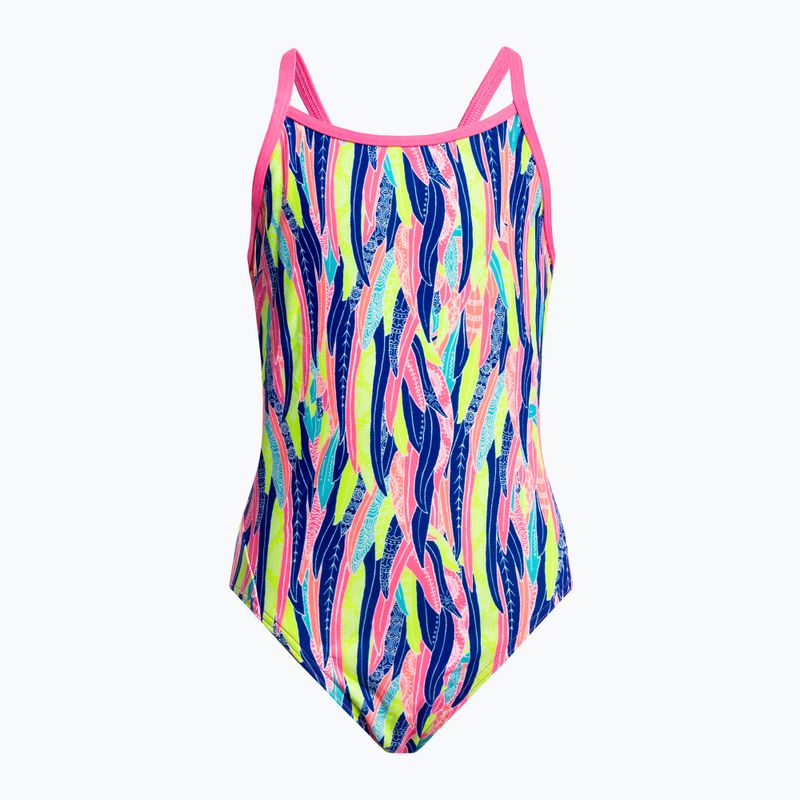 Детски бански костюм Funkita Diamond Back One Piece Wing Tips FKS033G71444