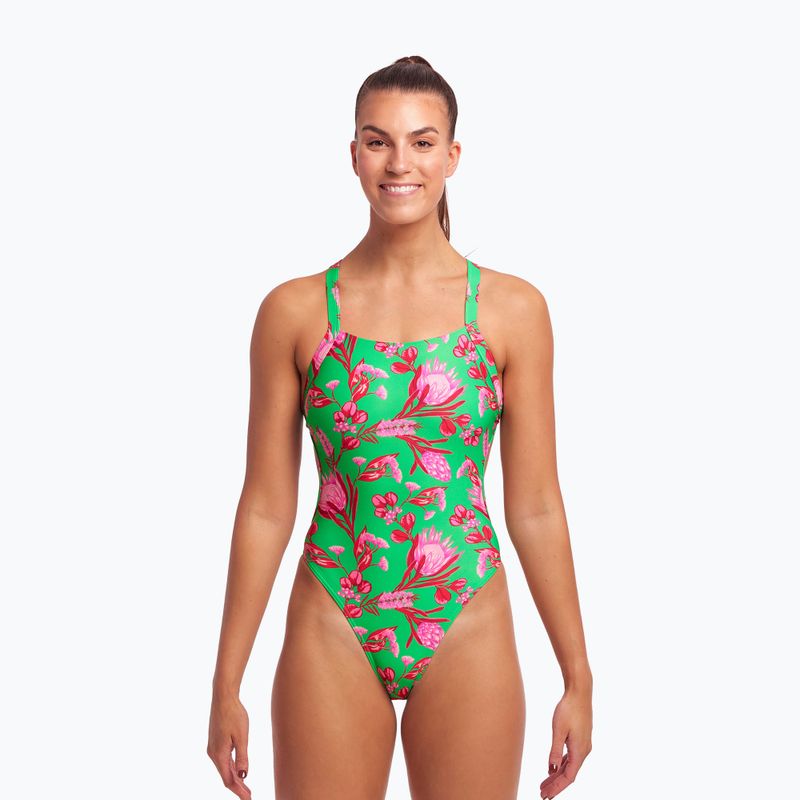 Funkita Без презрамки Дамски бански костюм Зелен FKS020L7154912 2