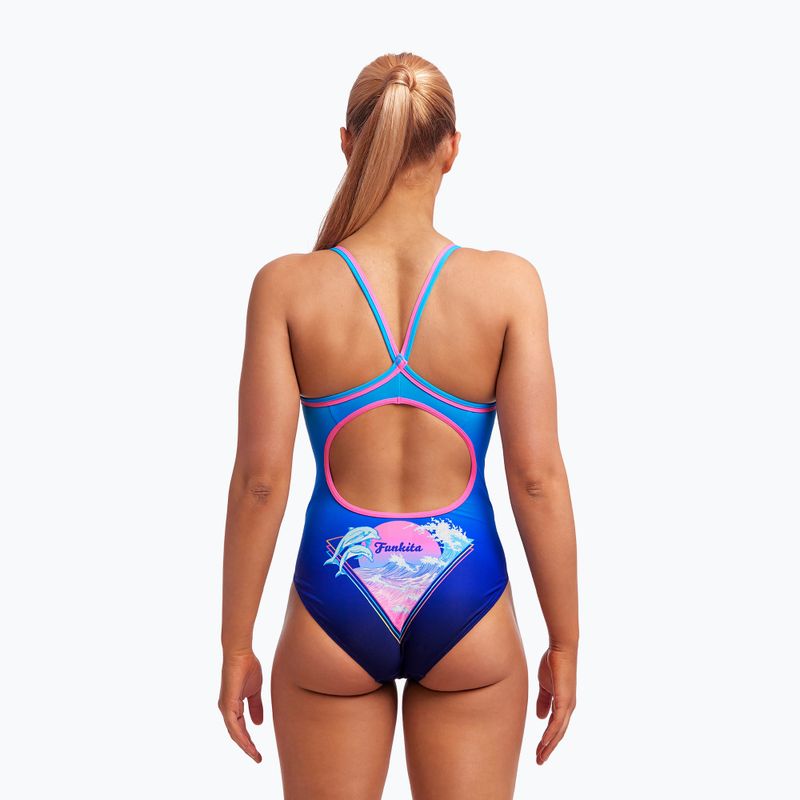 Funkita Diamond Back One Piece дамски бански костюм Blue FS11L7155716 3