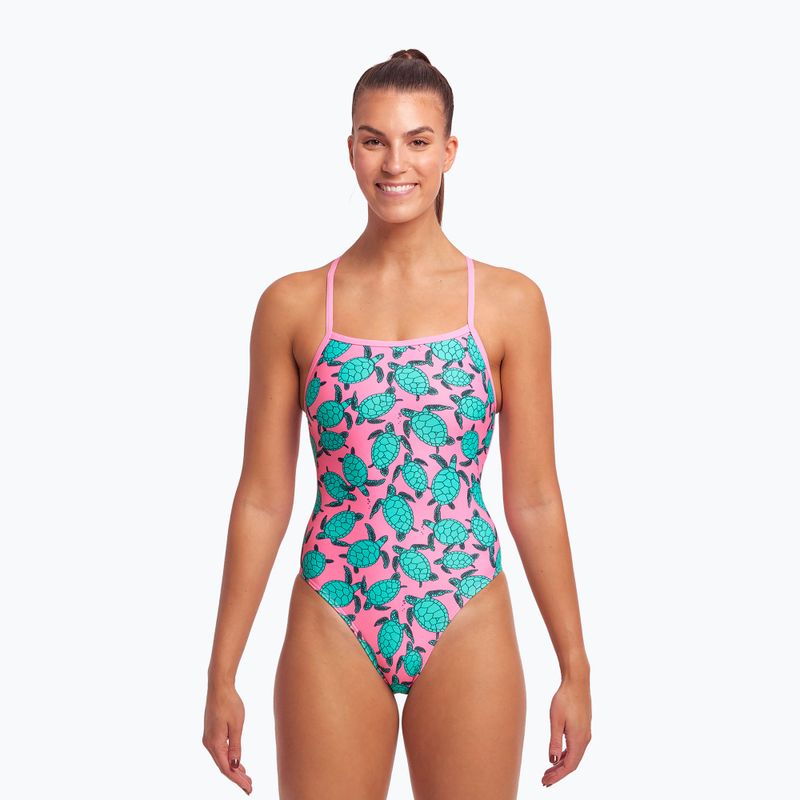 Funkita дамски бански костюм от една част с презрамки в розово FS38L7156516 2