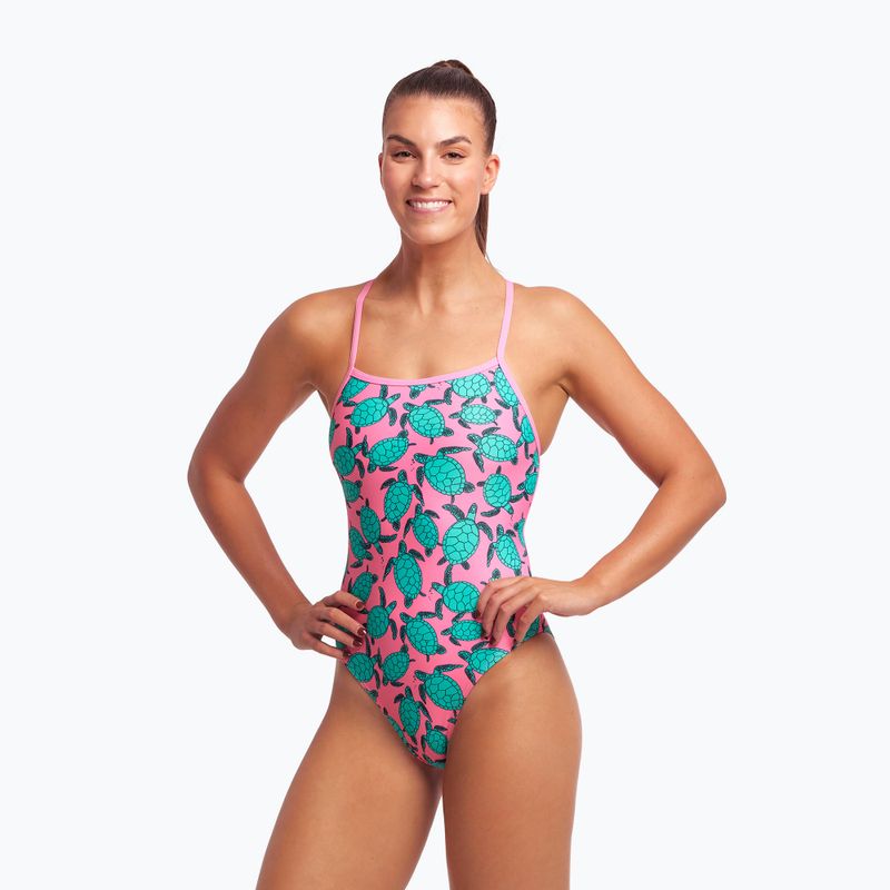 Funkita дамски бански костюм от една част с презрамки в розово FS38L7156516 3