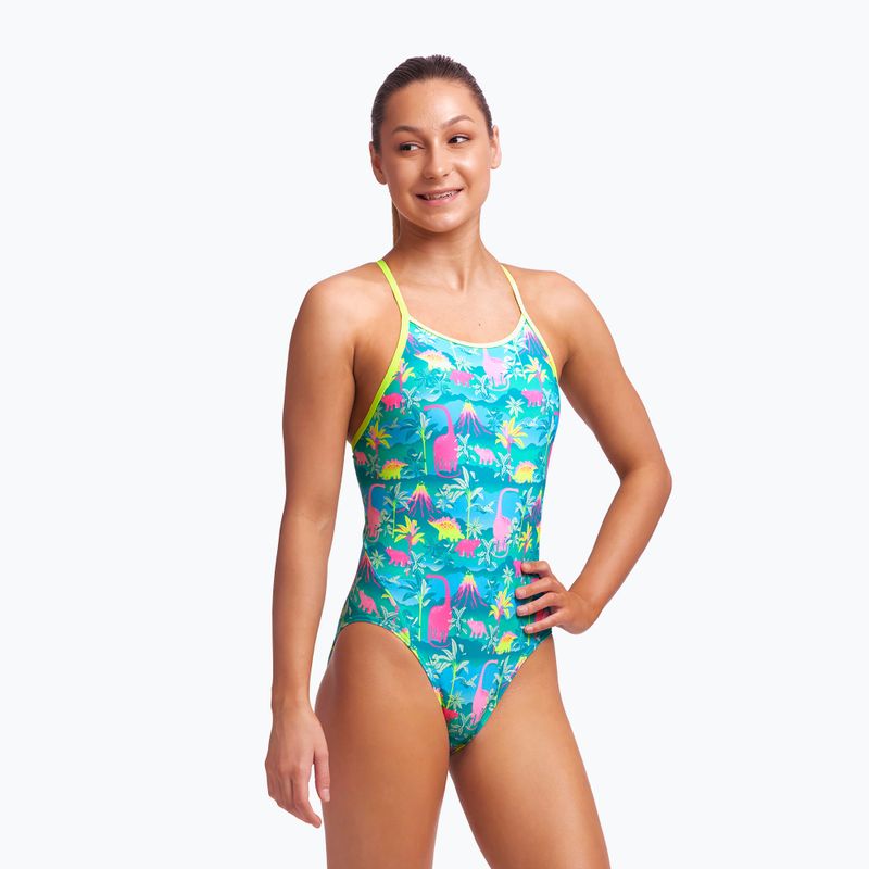 Детски бански костюм Funkita Diamond Back One Piece Green FS11G7153414 3