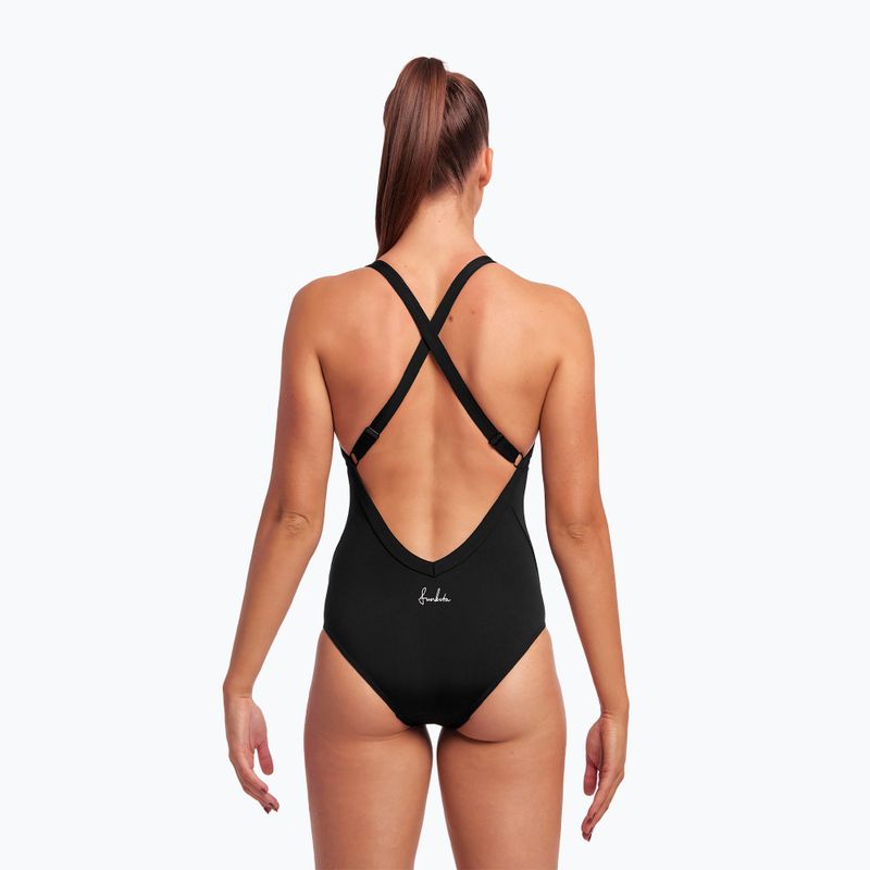 Дамски бански костюм от една част Funkita Sky Hi One Piece still black 4