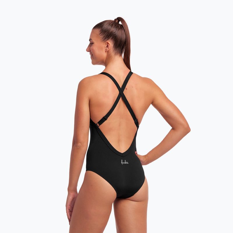 Дамски бански костюм от една част Funkita Sky Hi One Piece still black 5