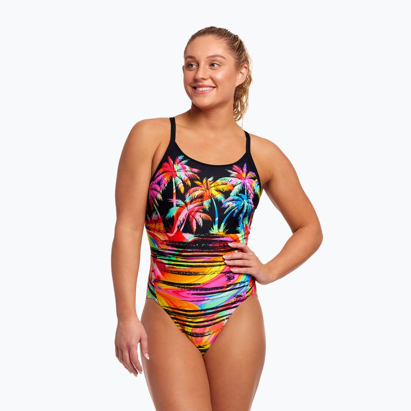 Дамски бански от една част Funkita Diamond Back One Piece sunset city 6