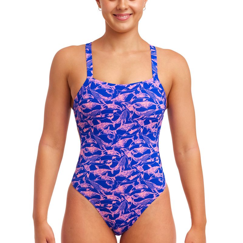 Дамски бански Funkita Brace Free One Piece minky pinky 6