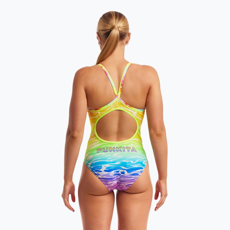 Дамски бански от една част Funkita Diamond Back One Piece lake acid 4