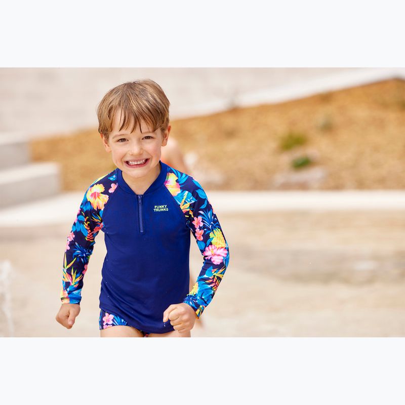 Детска тениска за плуване Funky Trunks Zippy Rash Vest in bloom 6