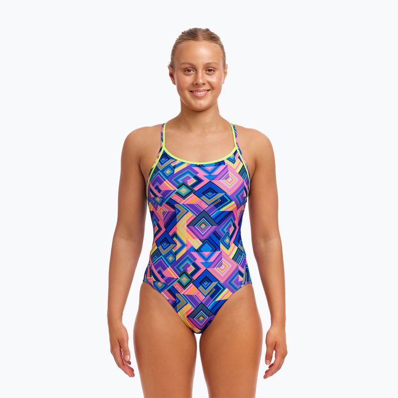 Дамски бански костюм от една част Funkita Diamond Back One Piece be square 2