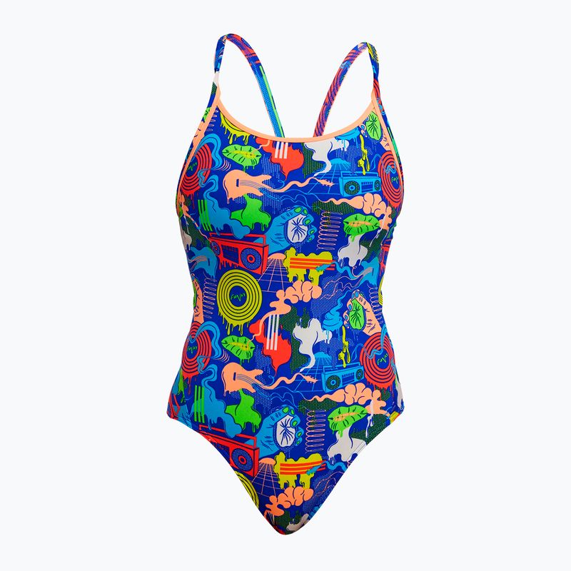 Дамски бански костюм от една част Funkita Diamond Back One Piece blues baby