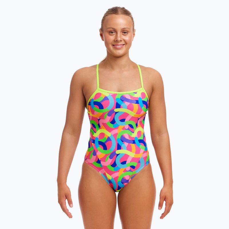 Дамски бански костюм от една част Funkita Single Strap One Piece curly wurly 2