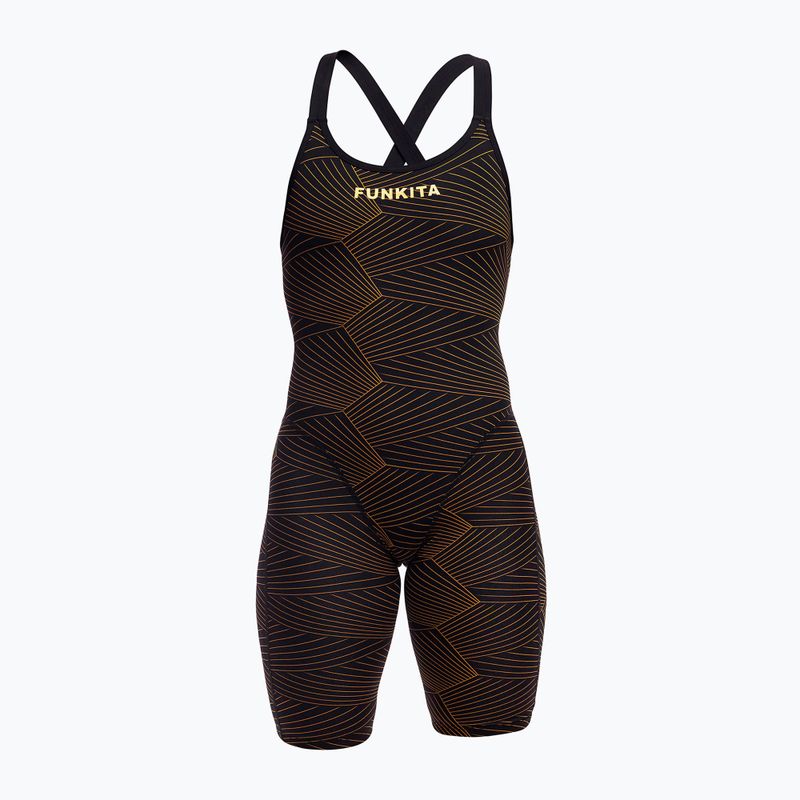 Дамски стартов костюм Funkita Fast Legs One Piece gold weaver