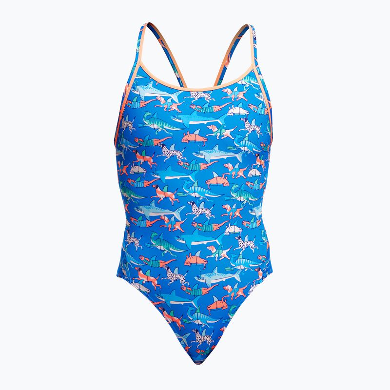 Дамски бански костюм от една част Funkita Diamond Back One Piece fin swimming