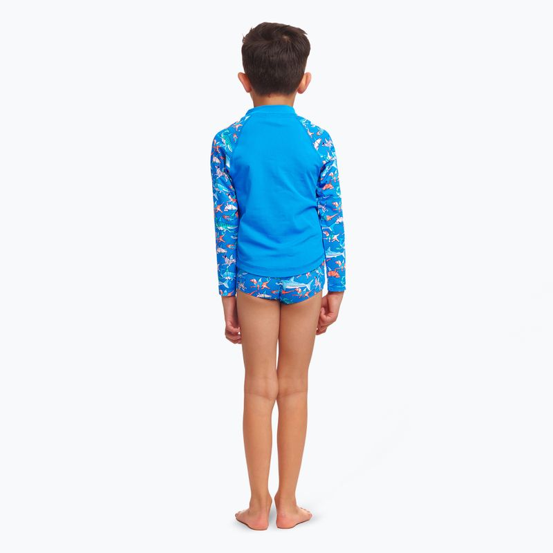 Детски бански с дълъг ръкав Funky Trunks Zippy Rash Vest fin swimming 3