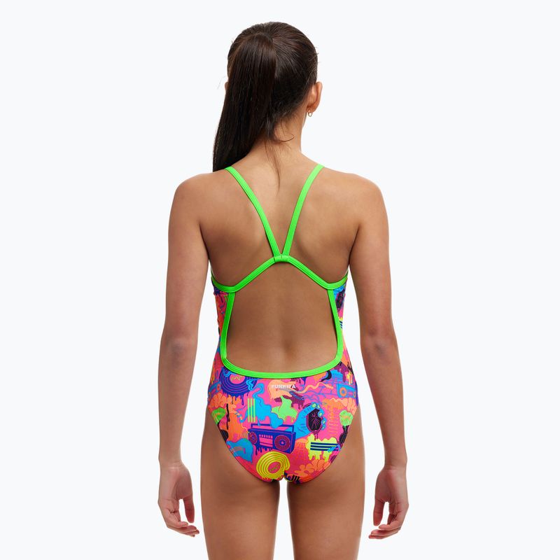 Детски бански костюм от една част Funkita Single Strap One Piece lotsa pop 3