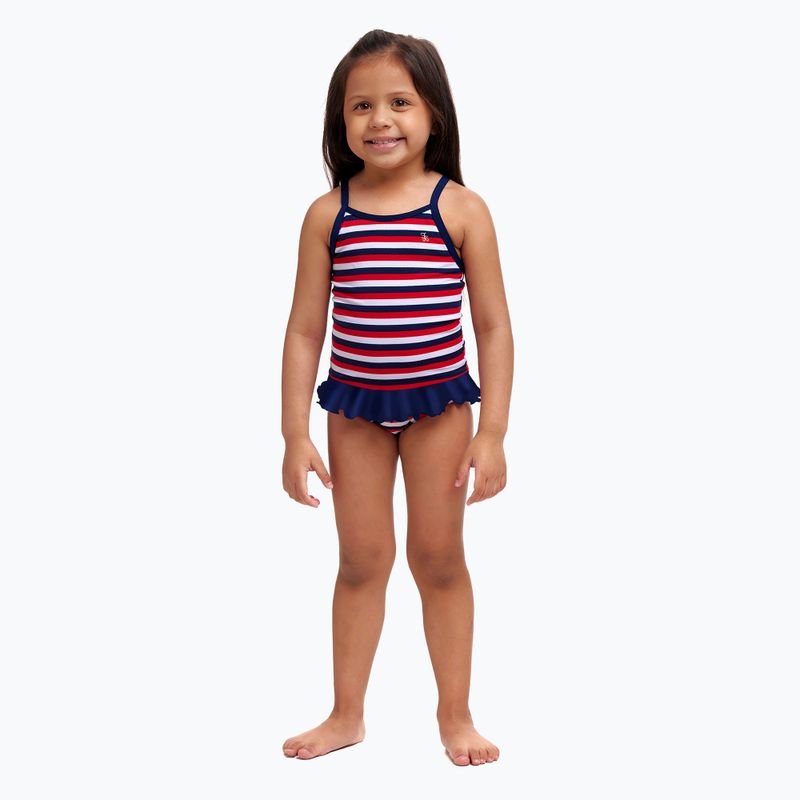 Детски бански костюм от една част Funkita Belted Frill One Piece riviera 2