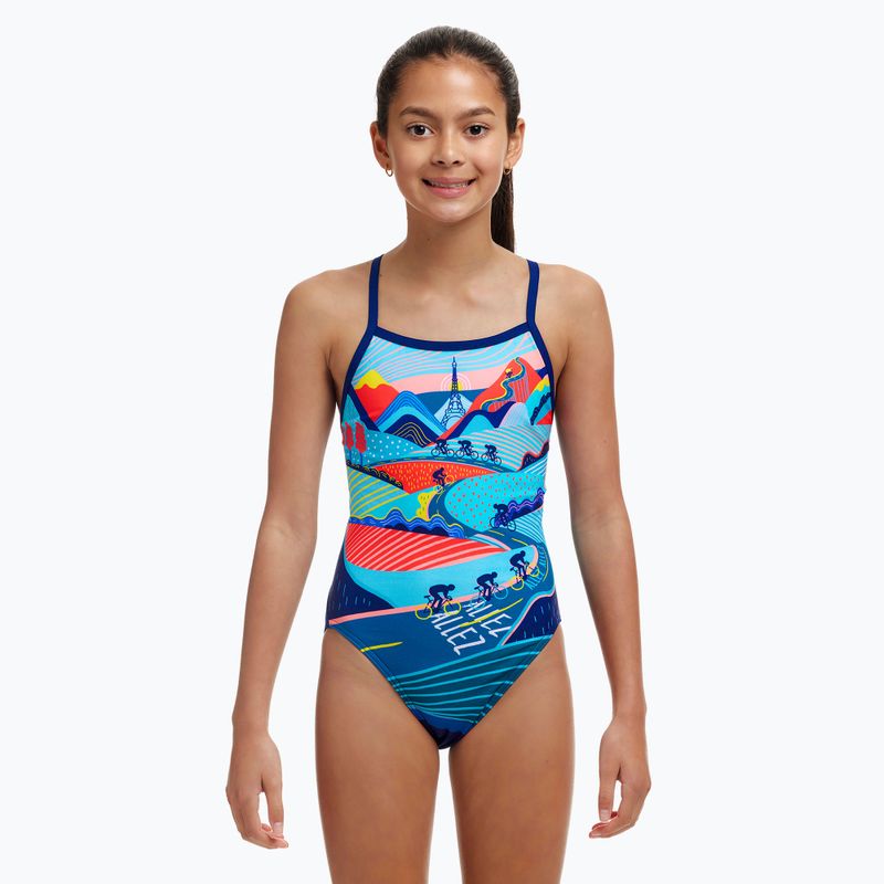 Детски бански костюм от една част Funkita Single Strap One Piece vive la funky 2