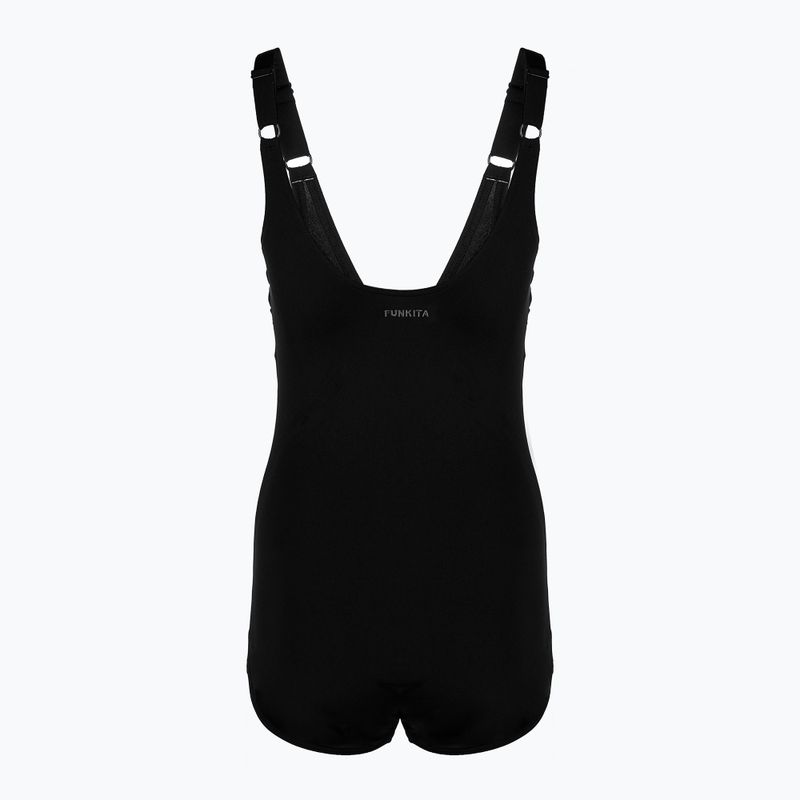 Дамски бански костюм от една част Funkita Scoop Neck One Piece still black 2