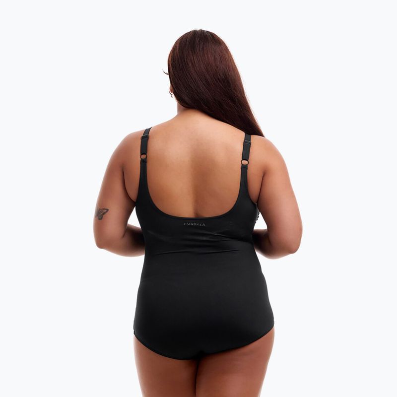 Дамски бански костюм от една част Funkita Scoop Neck One Piece still black 5