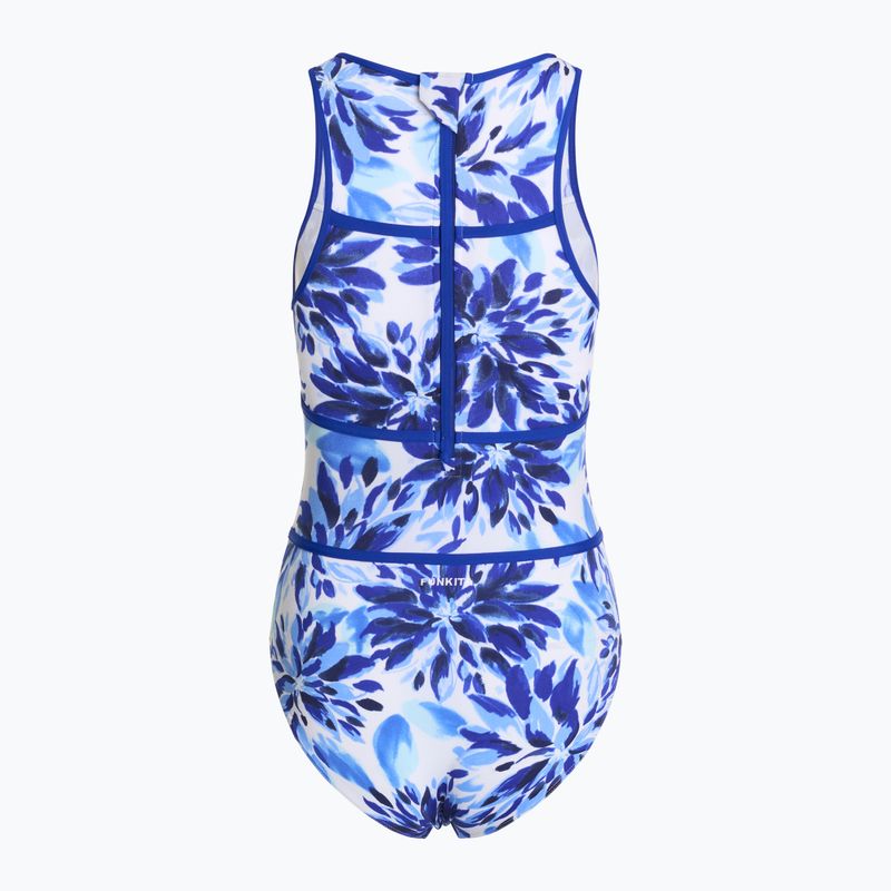 Дамски бански костюм от една част Funkita Hi Flyer One Piece blossom blue 2