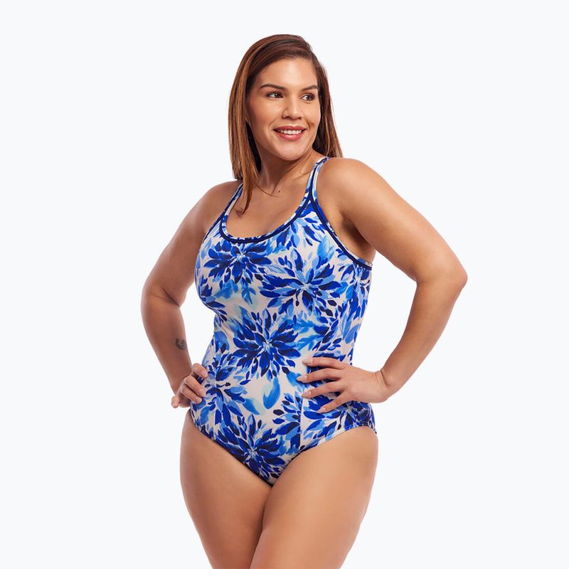 Дамски бански костюм от една част Funkita Locked In Lucy One Piece blossom blue