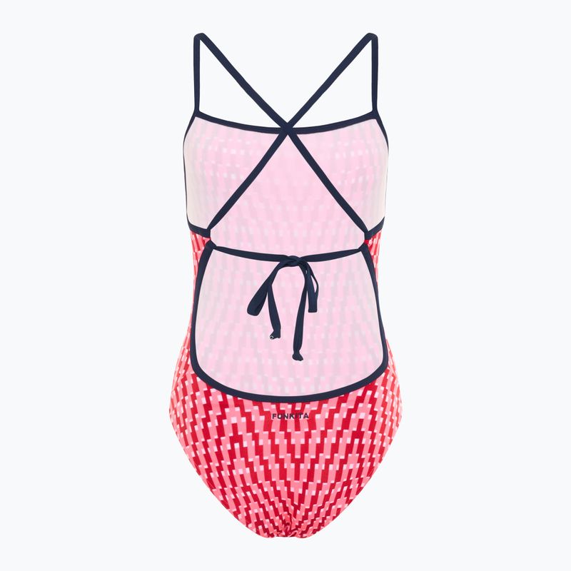 Дамски бански костюм от една част Funkita Tie Me Tight One Piece red 2