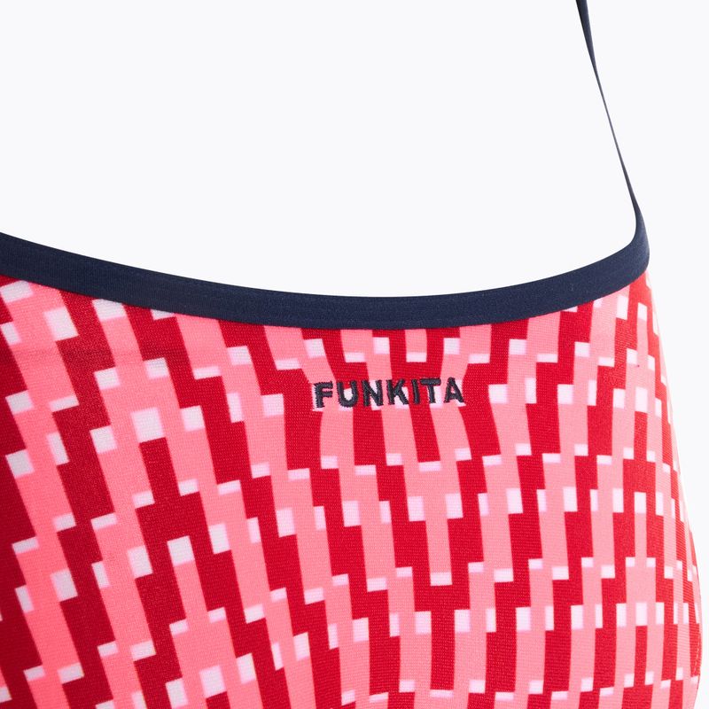 Дамски бански костюм от една част Funkita Tie Me Tight One Piece red 3