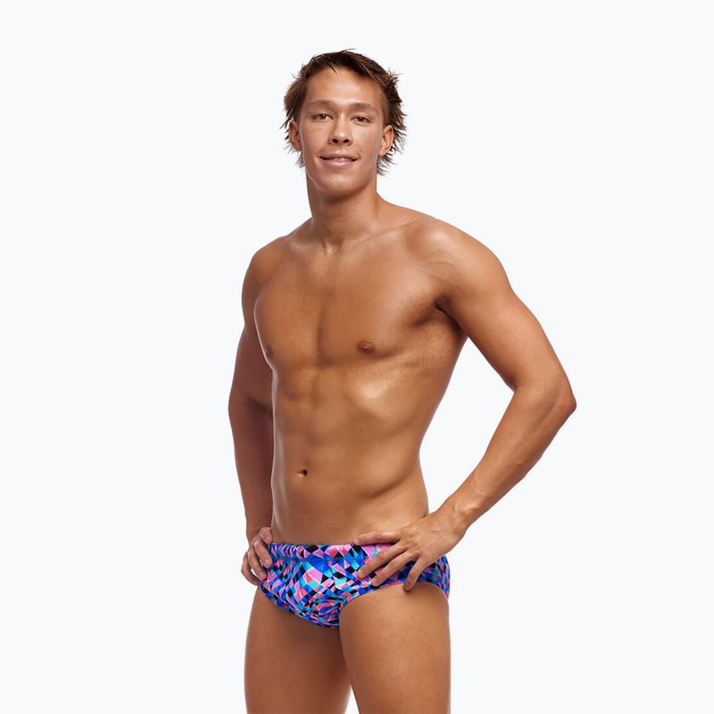 Мъжки слипове за плуване Funky Trunks Seamed Briefs warp tour