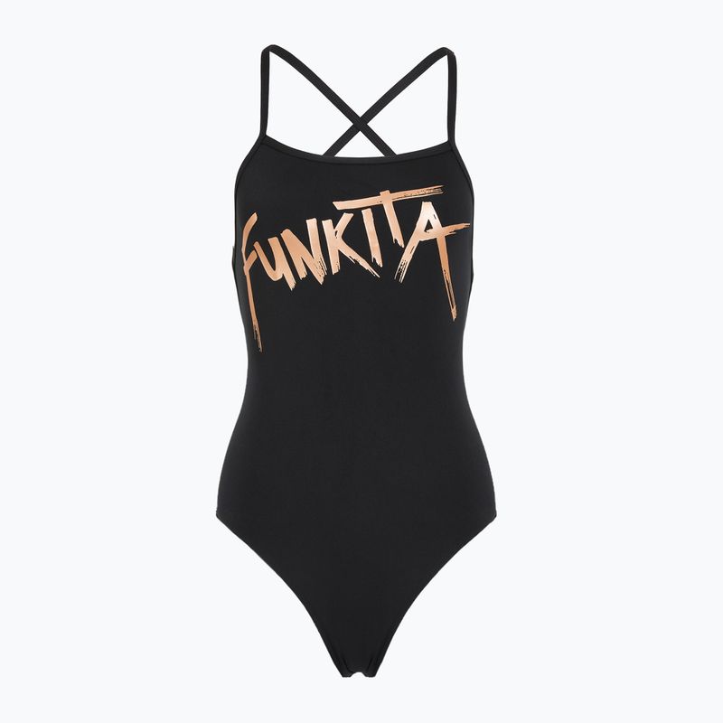 Funkita Strapped In One Piece бронзов дамски бански от една част