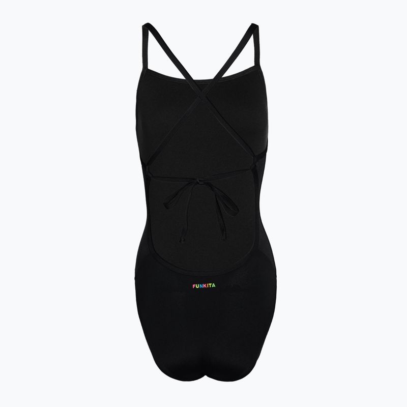 Дамски бански костюм от една част Funkita Tie Me Tight One Piece still black FKS036L 2