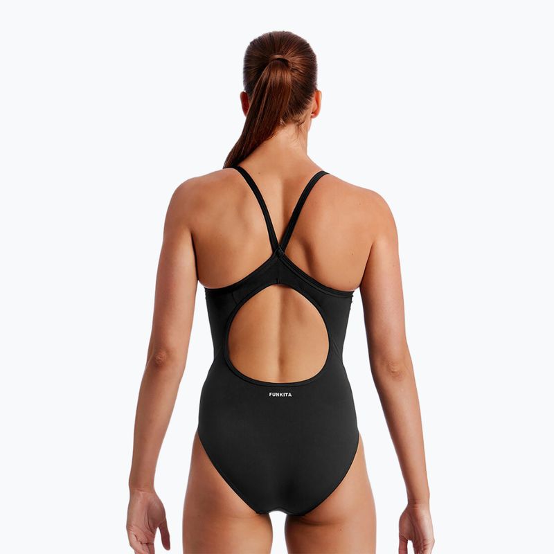 Дамски бански костюм Funkita Diamond Back One Piece Still Black 2