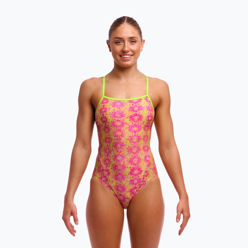 Дамски бански Funkita Single Strap One Piece poison pink 2