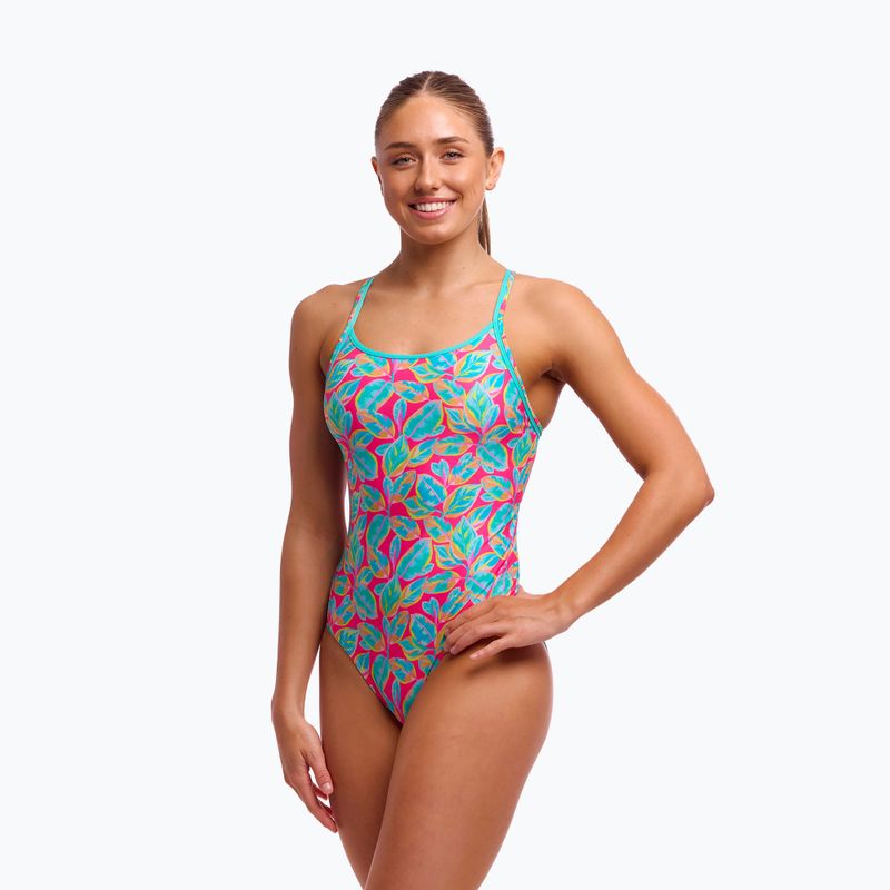 Дамски бански Funkita Diamond Back One Piece Planted Pink 3
