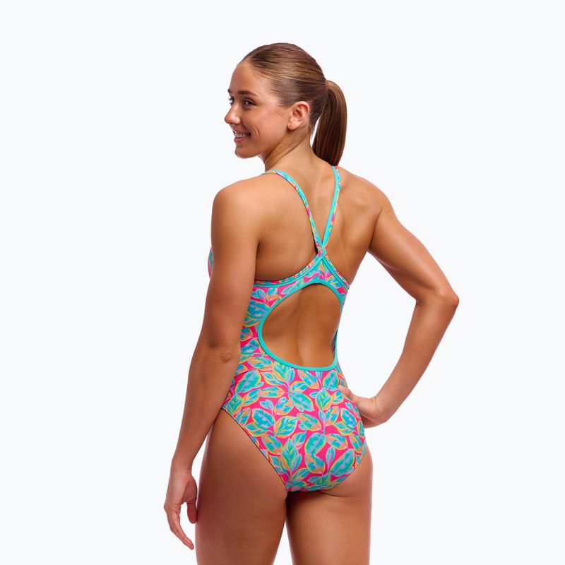 Дамски бански Funkita Diamond Back One Piece Planted Pink 4