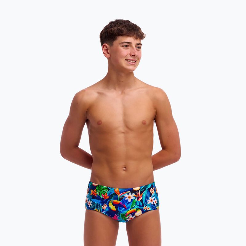Детски боксерки за плуване Funky Trunks Sidewinder Trunks birdie wordie 2