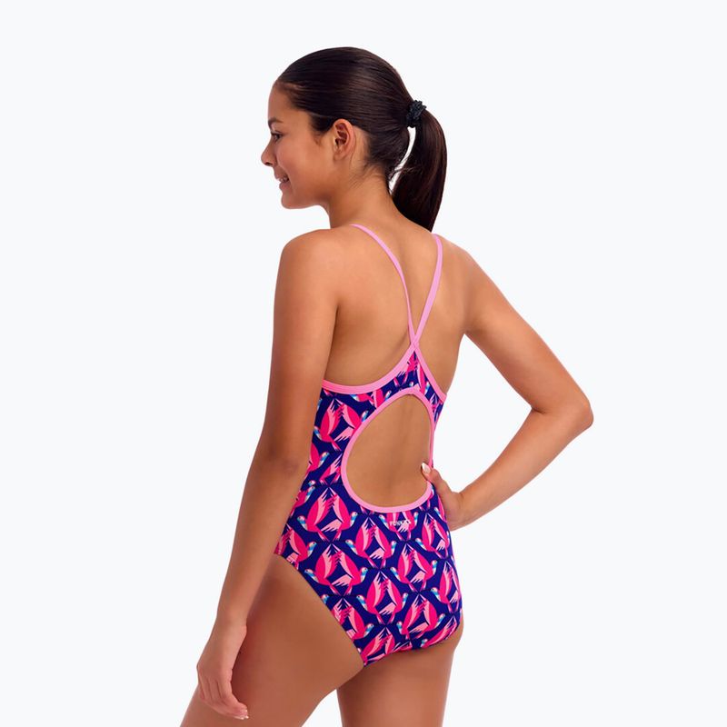 Детски едночастен бански костюм Funkita Diamond Back One Piece ho hum 3