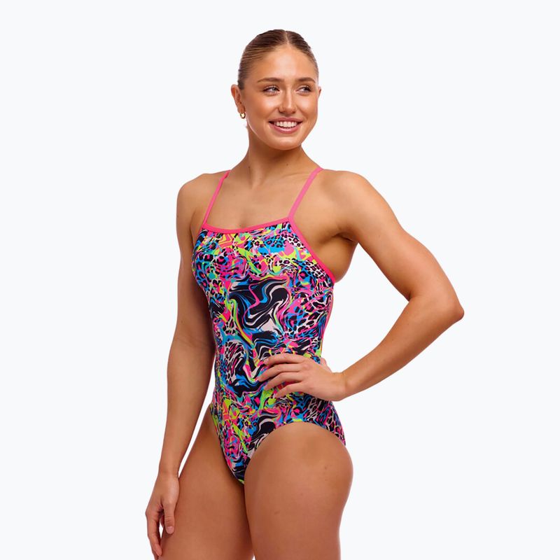 Дамски цял бански костюм Funkita Single Strap One Piece lolly leopard 3