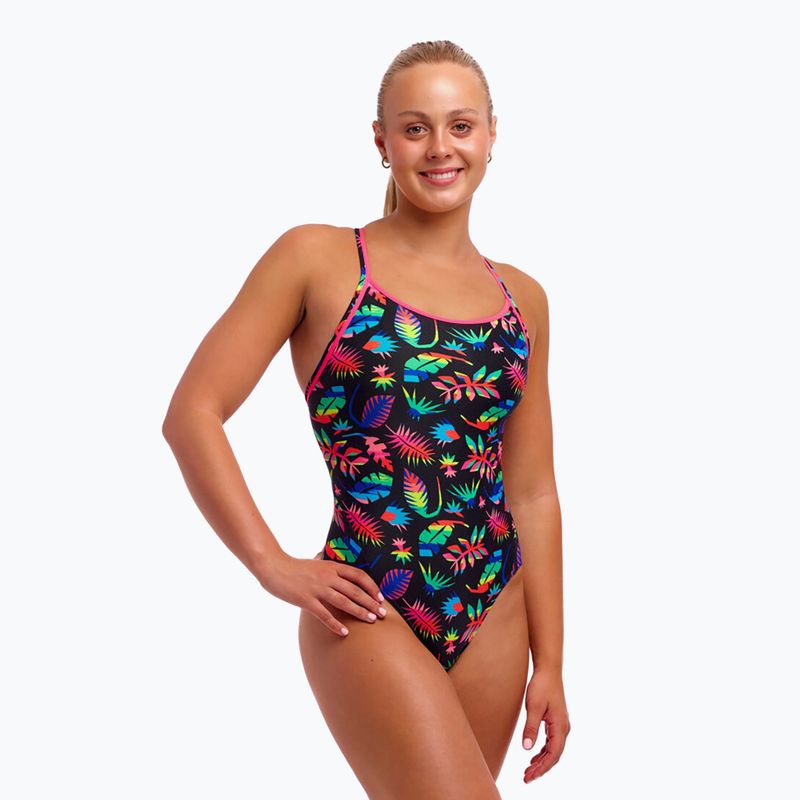 Дамски цял бански костюм Funkita Diamond Back One Piece lost leaf